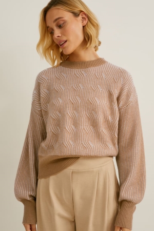 Jumpers C&A Cashmere ανοιχτο καφε | PQODXH-870