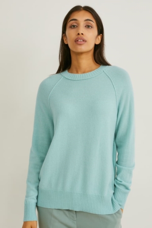 Jumpers C&A Cashmere μεντα πρασινο | YIQPZA-839