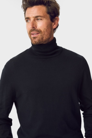 Jumpers C&A Polo Neck σκούρο μπλε | VOQTAN-014