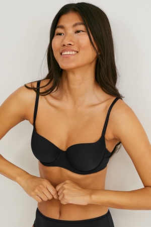 εσωρουχα C&A Multipack Of 2 Underwire Bra Full Coverage Με Επένδυση μαυρα | ZMXYEF-834