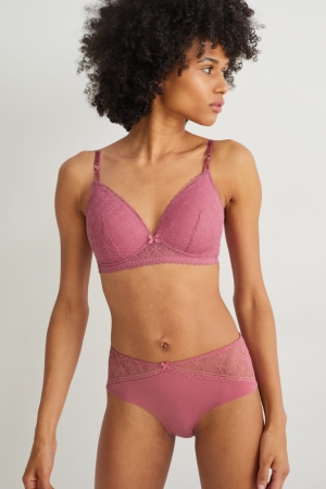 εσωρουχα C&A Non-wired Bra Με Επένδυση Lycra® ροζ | AIDOUH-916