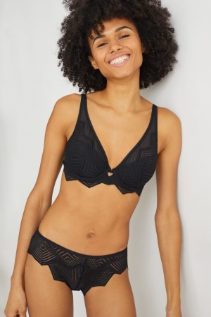 εσωρουχα C&A Underwire Bra Demi Με Επένδυση μαυρα | BEMGLA-023