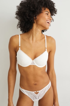 εσωρουχα C&A Underwire Bra Demi Με Επένδυση ασπρα | BJPYRS-365