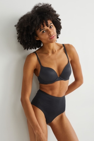 εσωρουχα C&A Underwire Bra Demi Με Επένδυση Push-up μαυρα | WYHBMD-490