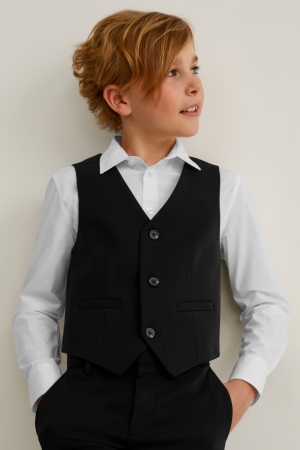 μπουφαν C&A Mix-and-match Suit Waistcoat μαυρα | XKMTSQ-604