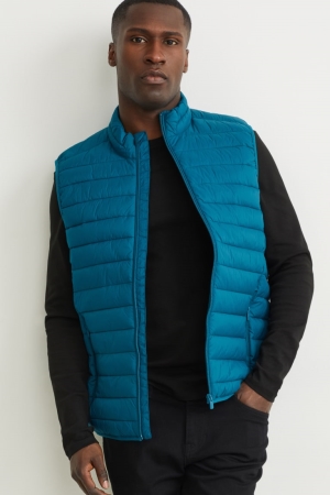 μπουφαν C&A Καπιτονέ Gilet Recycled μπλε | HSRWOF-965