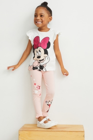 παντελόνι C&A Multipack Of 2 Minnie Mouse Leggings ροζ | UXSLMH-193