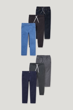 τζιν παντελονι C&A Multipack Of 6, Thermal And Joggers Slim Fit μαυρα | BTPHZX-412