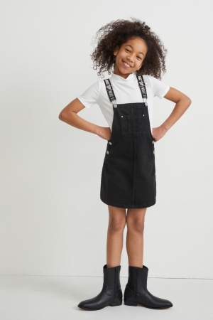 φορεμα C&A Set Denim Pinafore And Sleeve 2 Piece μπλε σκούρο γκρι | XGEIFJ-537