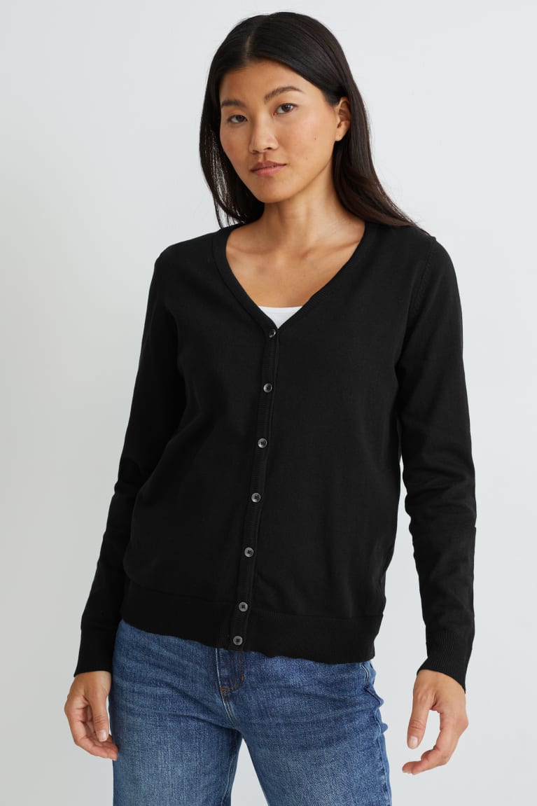 Cardigan C&A Basic μαυρα | BDTGYS-839