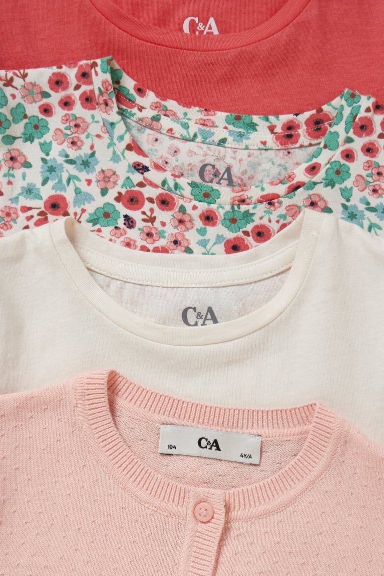 Cardigan C&A Multipack Of 4 And 3 Sleeve s ροζ | QJVKYW-475