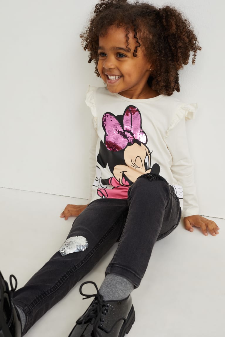 Αριστος C&A Minnie Mouse Long Sleeve Shiny ασπρα | ZAWTFC-275