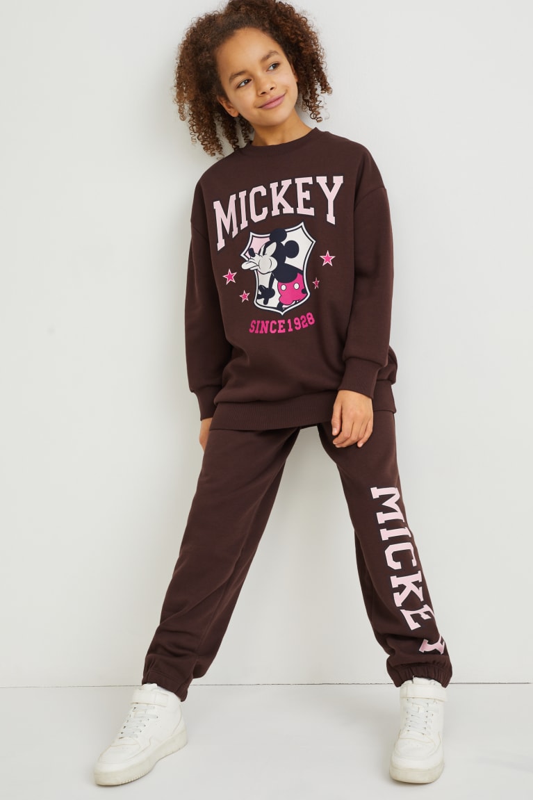 Φούτερ C&A Mickey Mouse Set And Joggers 2 Piece σκούρο καφε | TFCQOY-297