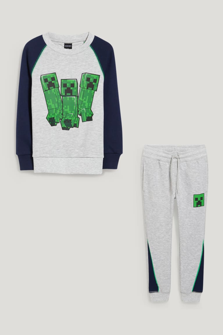 Φούτερ C&A Minecraft Set And Joggers 2 Piece ανοιχτο γκρι | GXCYWK-605