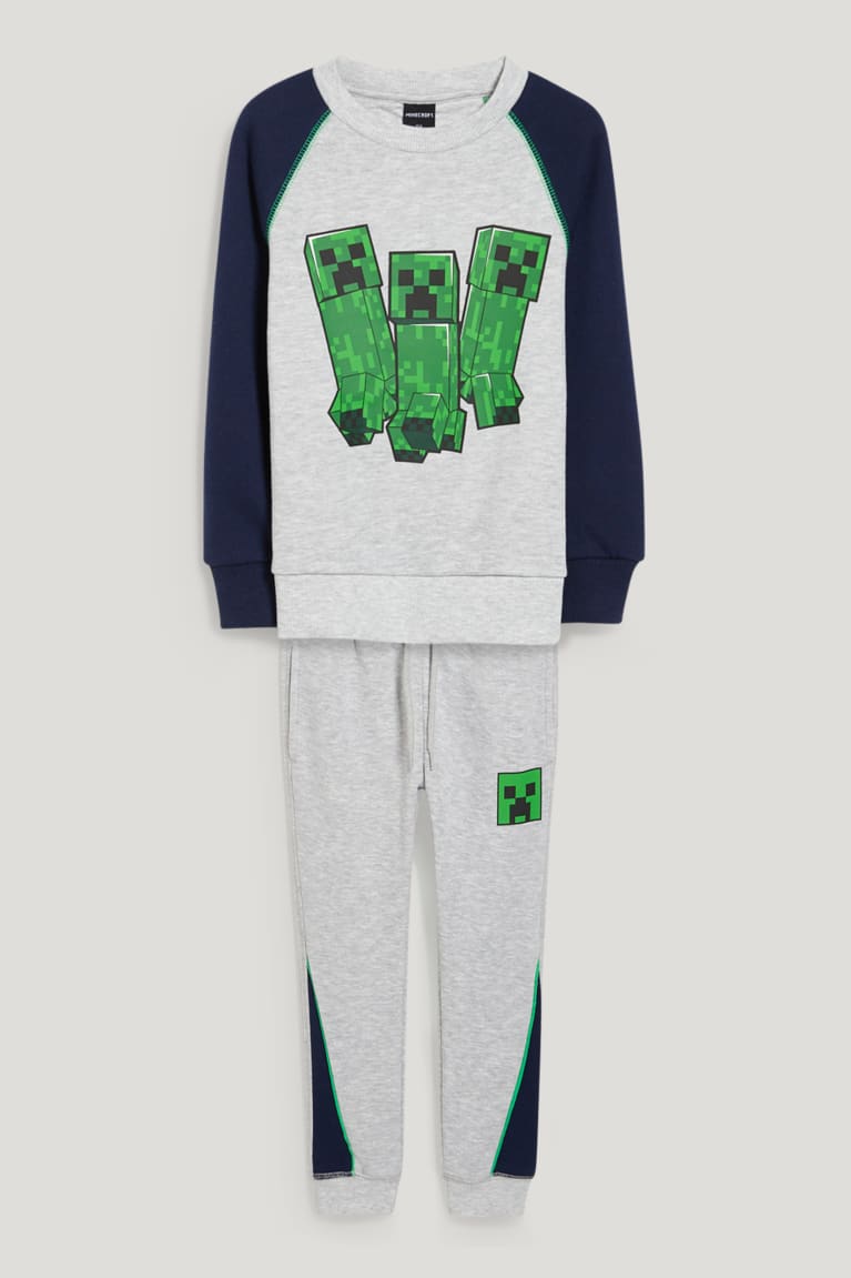 Φούτερ C&A Minecraft Set And Joggers 2 Piece ανοιχτο γκρι | GXCYWK-605