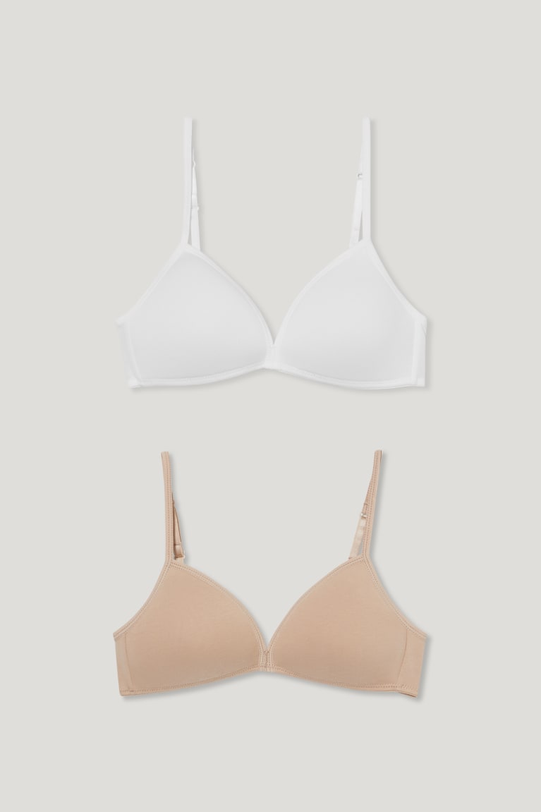 εσωρουχα C&A Multipack Of 2 Non-wired Bra Με Επένδυση Organic βαμβακερα Μπεζ | WBJHMI-546