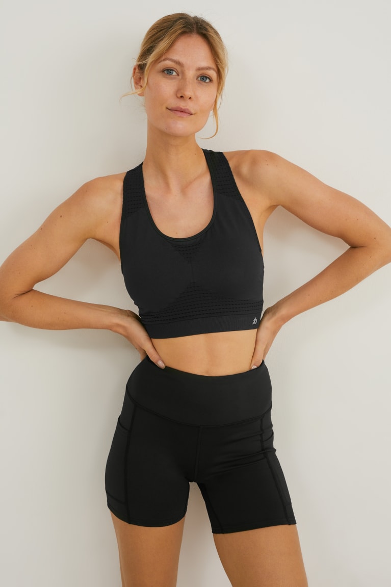 εσωρουχα C&A Multipack Of 2 Sports Bra Με Επένδυση Recycled μαυρα | BCHQRT-170