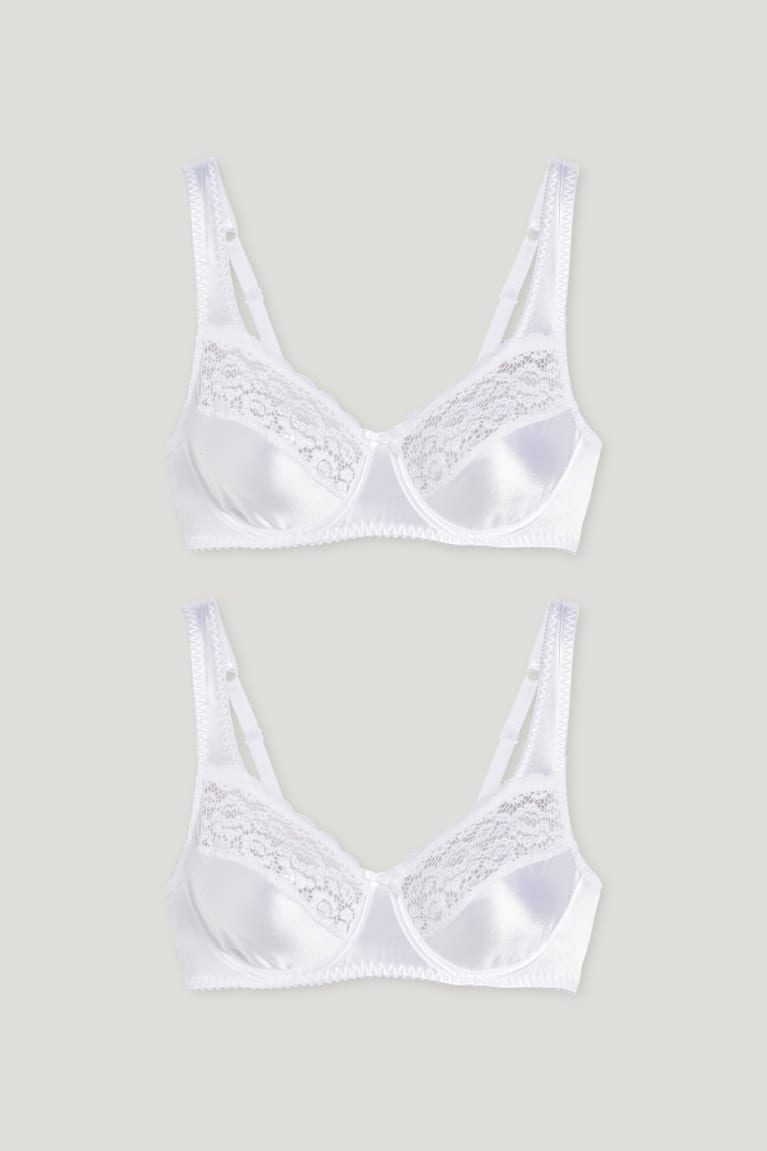 εσωρουχα C&A Multipack Of 2 Underwire Bra Lycra® ασπρα | DNAFOM-435