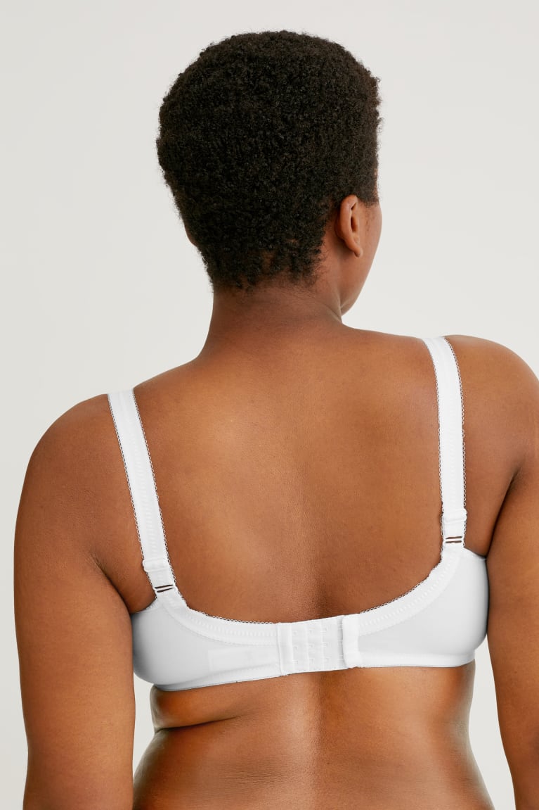 εσωρουχα C&A Non-wired Minimiser Bra Organic βαμβακερα ασπρα | VLTRCF-748