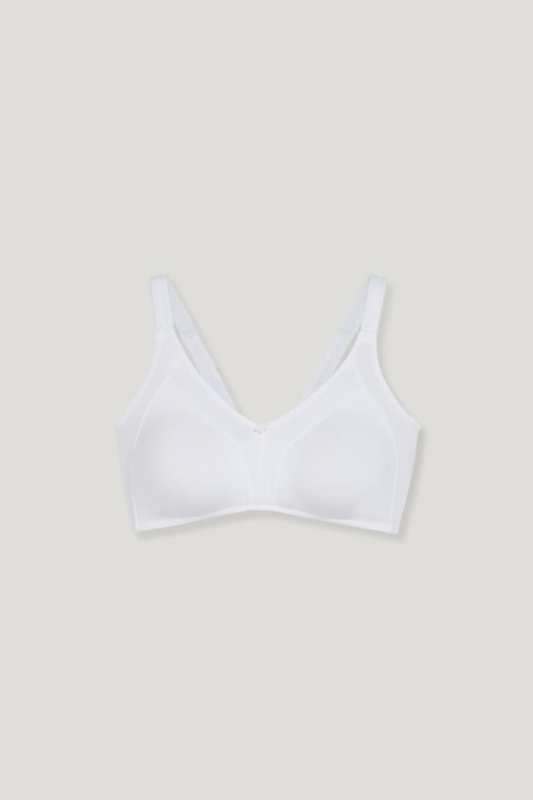 εσωρουχα C&A Non-wired Minimiser Bra Organic βαμβακερα ασπρα | VLTRCF-748