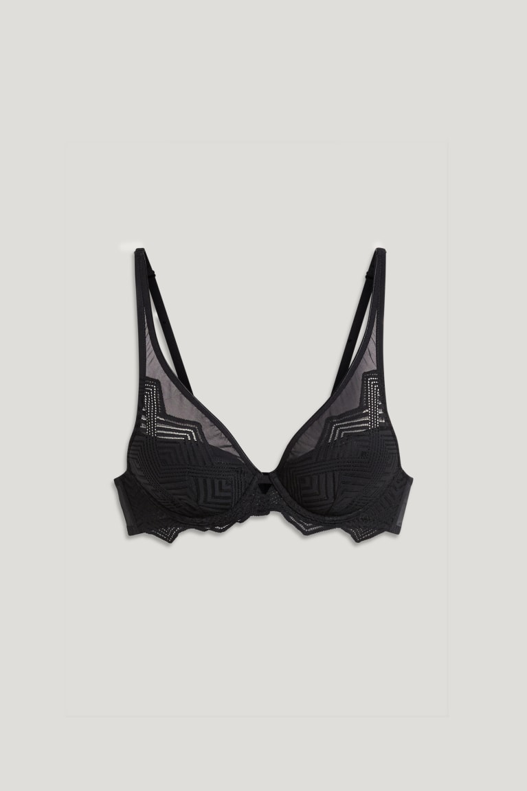 εσωρουχα C&A Underwire Bra Demi Με Επένδυση μαυρα | BEMGLA-023