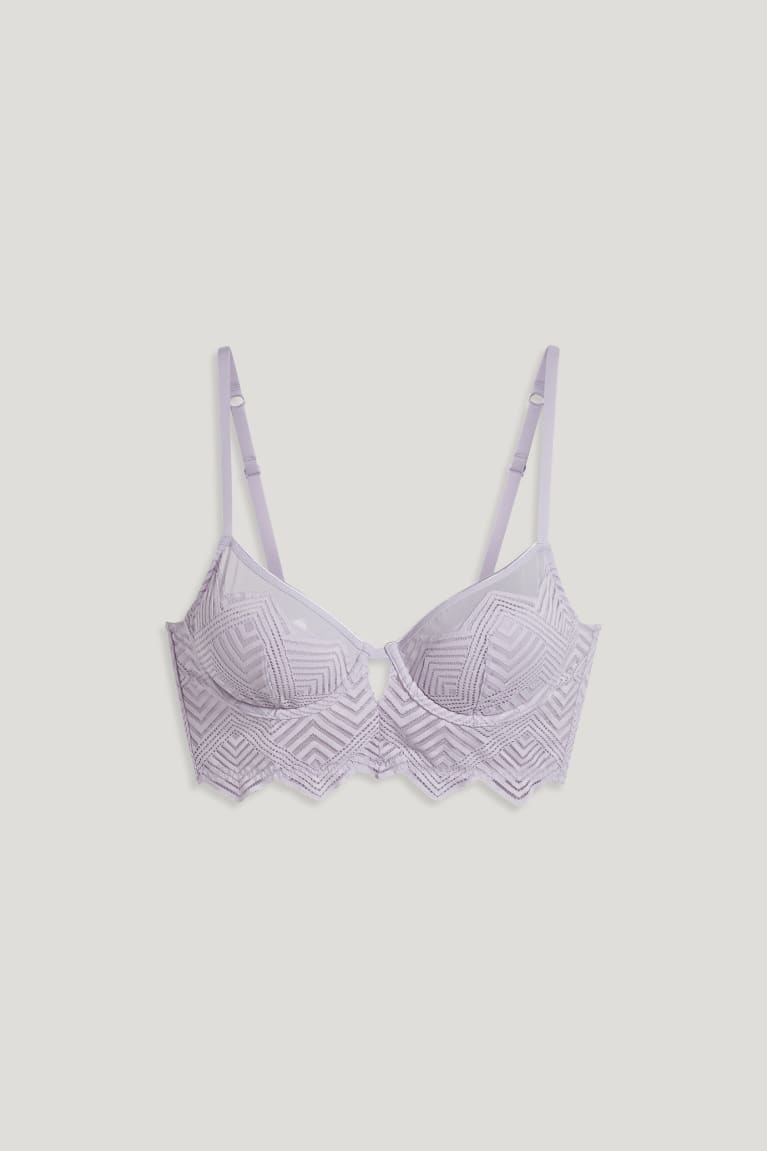 εσωρουχα C&A Underwire Bra Demi Με Επένδυση ανοιχτο μωβ | XYFMHO-685