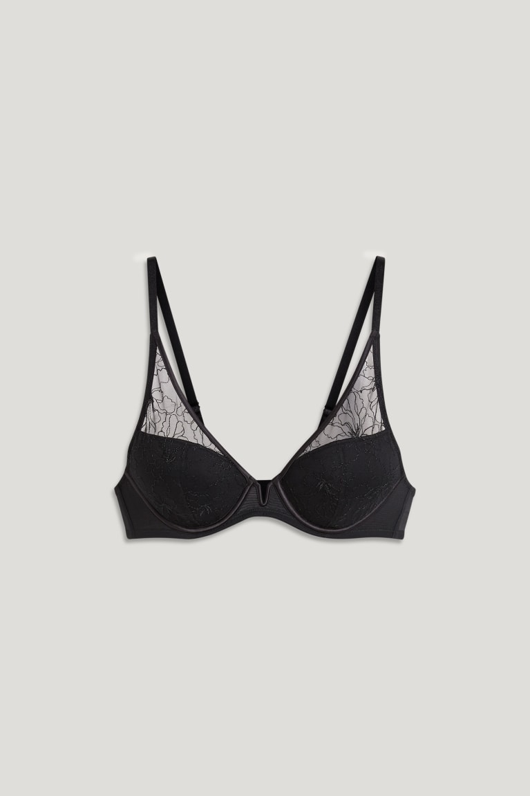 εσωρουχα C&A Underwire Bra Demi Με Επένδυση μαυρα | ZJLOQK-382