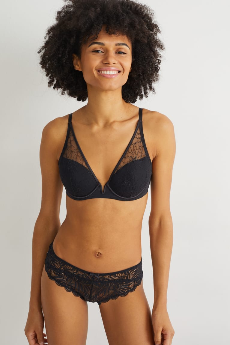 εσωρουχα C&A Underwire Bra Demi Με Επένδυση μαυρα | ZJLOQK-382