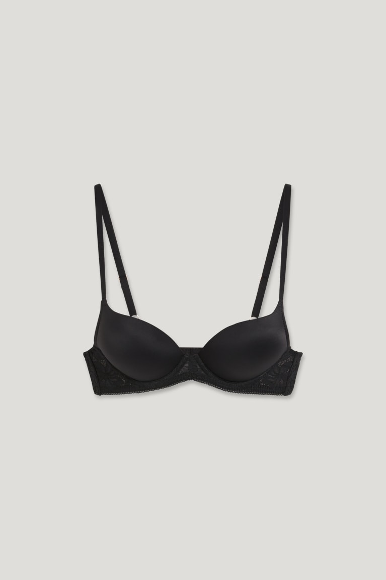 εσωρουχα C&A Underwire Bra Plunge Push-up Lycra® μαυρα | DYVMXO-251