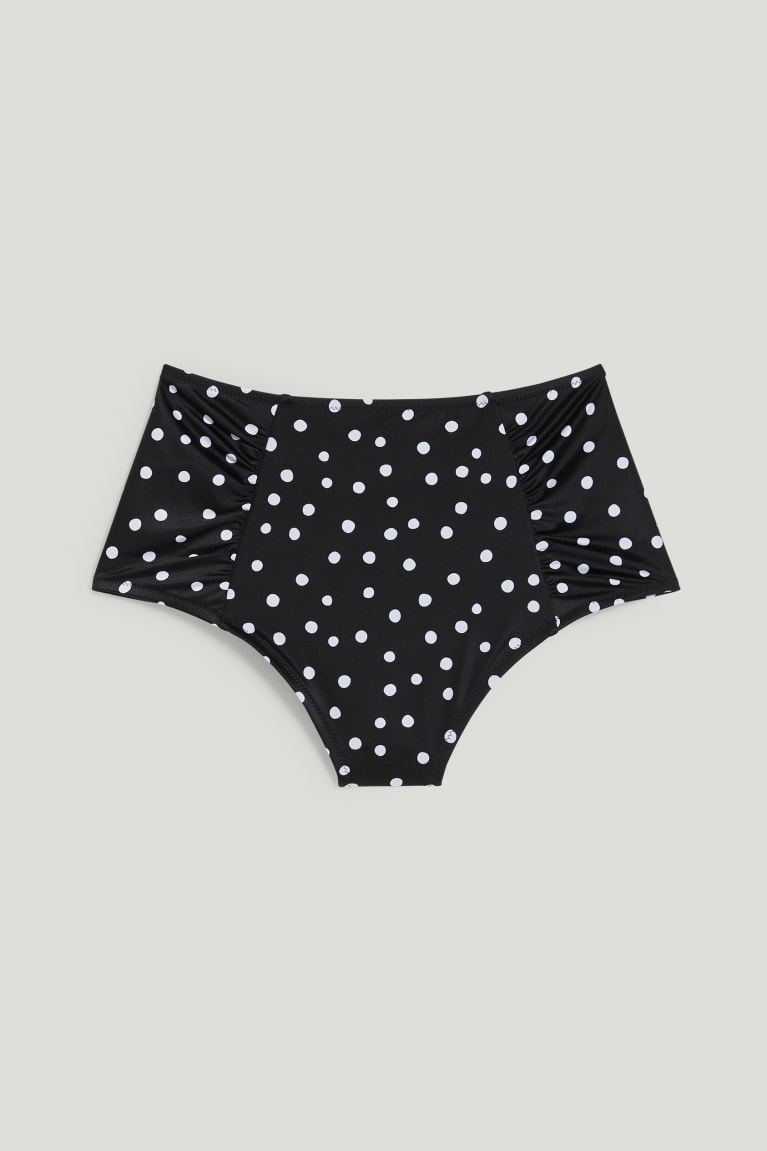 μαγιό C&A Μπικίνι Bottoms High-rise Lycra® Xtra Life™ Polka Dot μαυρα | BWKJHF-096