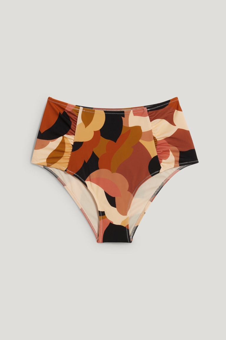 μαγιό C&A Μπικίνι Bottoms High-rise Lycra® Xtra Life™ Patterned Μπεζ | FPOAKB-906