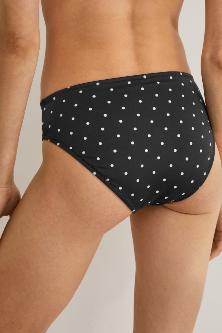 μαγιό C&A Μπικίνι Bottoms Mid Rise Polka Dot σκούρο γκρι | GWSDQC-481