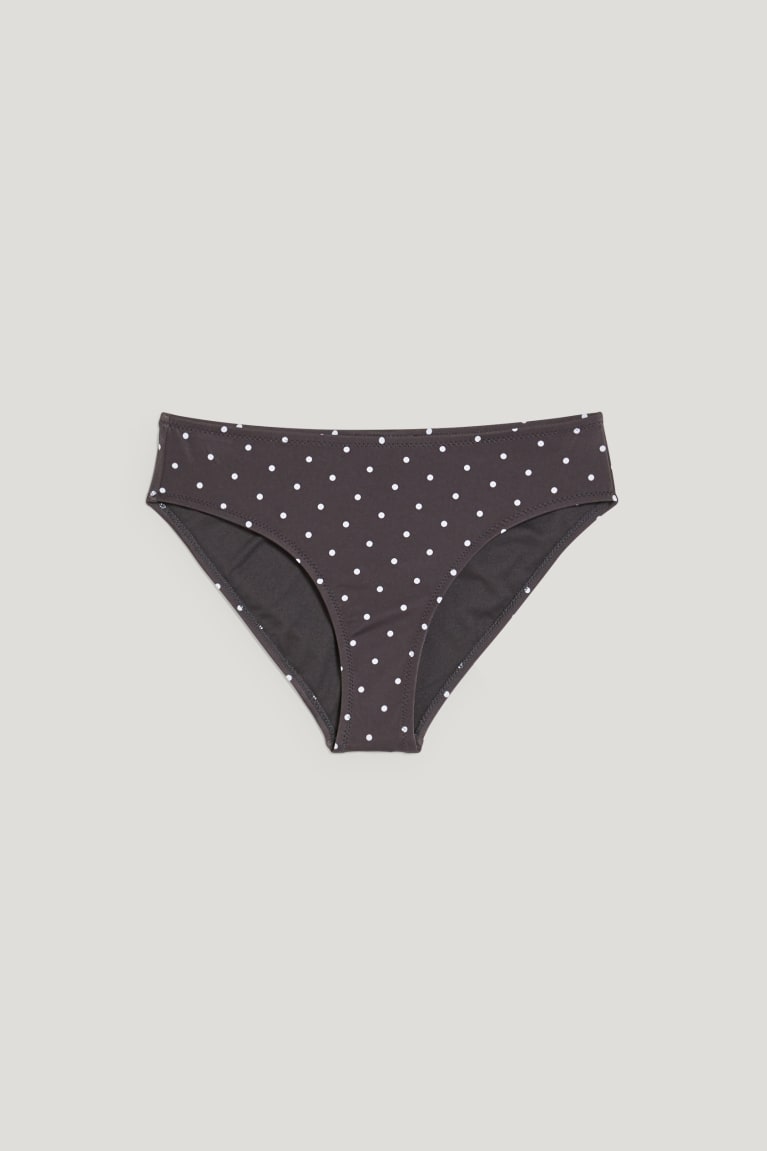 μαγιό C&A Μπικίνι Bottoms Mid Rise Polka Dot σκούρο γκρι | GWSDQC-481