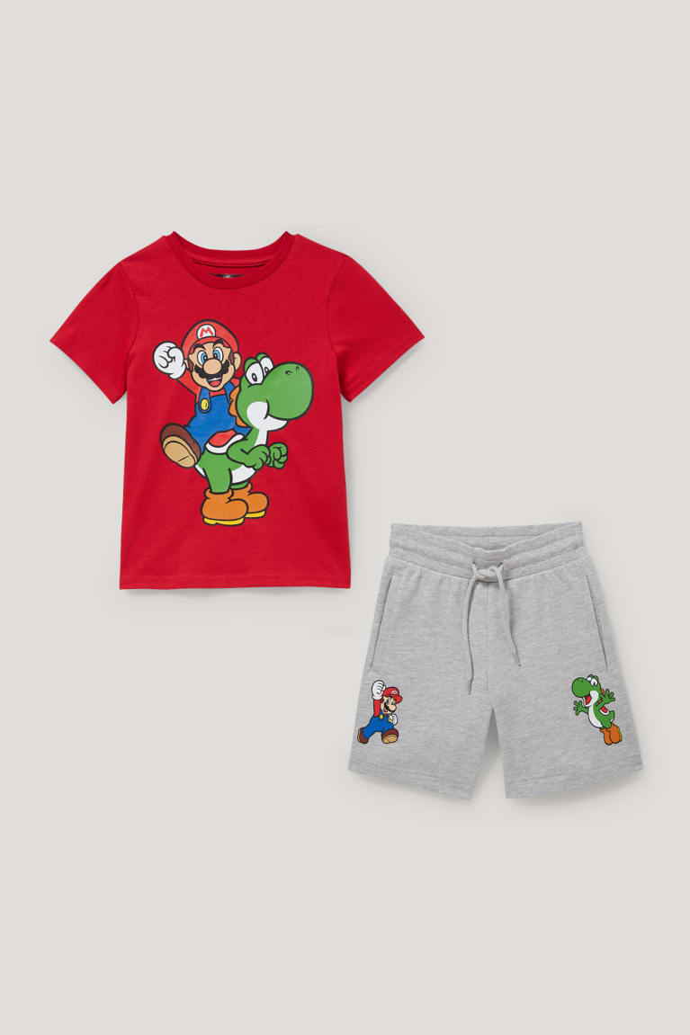 μπλουζακια C&A Super Mario Set Sleeve And Sweat 2 Piece κοκκινα | LJFYXV-012