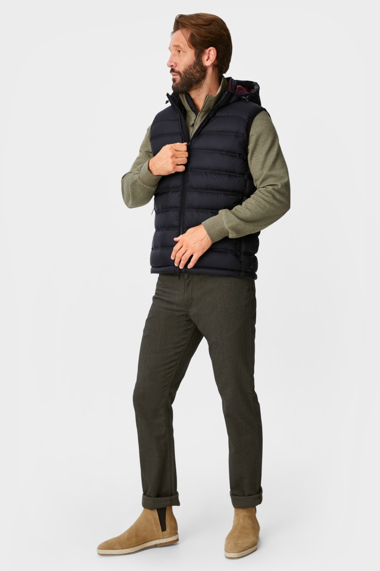 μπουφαν C&A Down Gilet With Hood Rds-certified μαυρα | LRCPMY-912