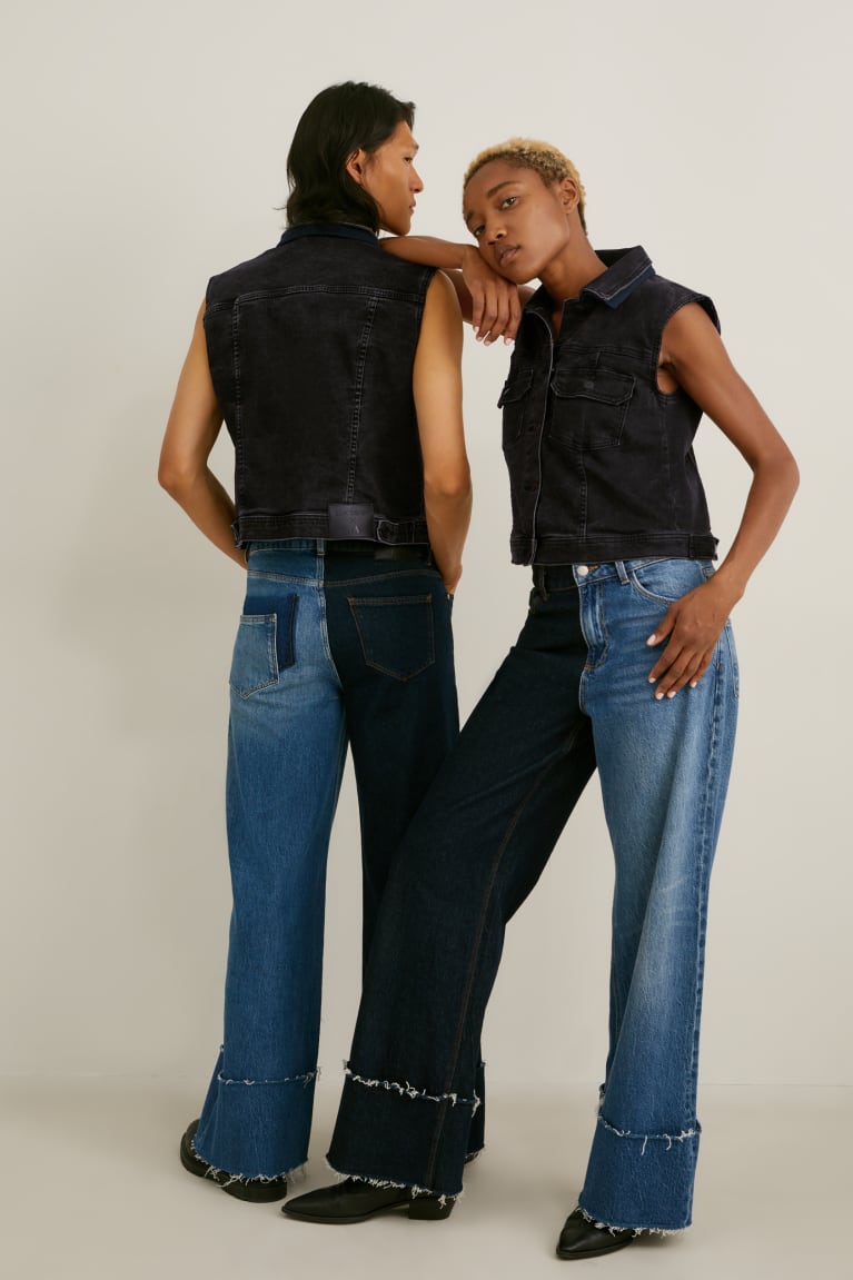 μπουφαν C&A E.L.V. Denim Denim WaistGenderneutral μπλε σκούρο γκρι | DHJINV-782