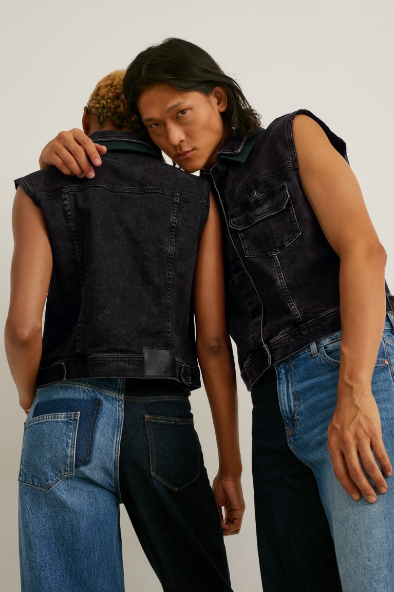 μπουφαν C&A E.L.V. Denim Denim WaistGenderneutral μπλε σκούρο γκρι | UMCJAZ-031