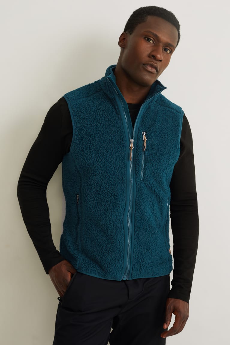 μπουφαν C&A Fleece Gilet Thermolite® Ecomade Recycled τυρκουάζ | RJFXQN-763