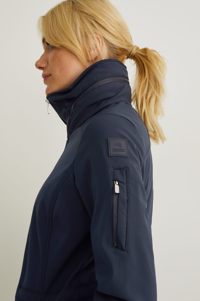 παλτό C&A Softshell With Hood Bionic-finish®eco Recycled σκούρο μπλε | SYJFGK-485