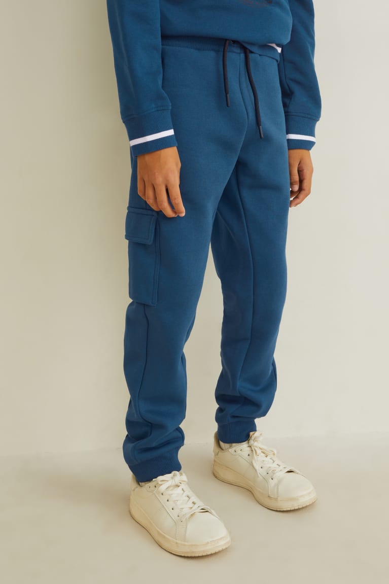 παντελόνι C&A Cargo Joggers μπλε | SXQMIF-870