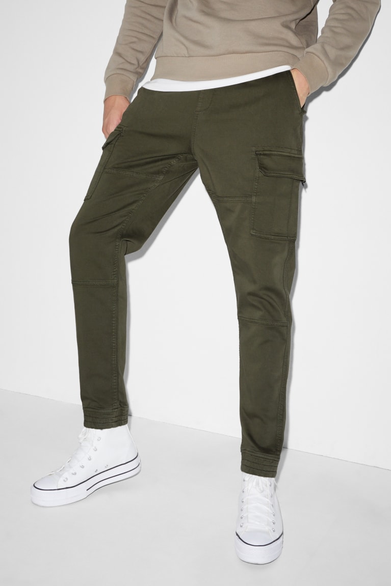 παντελόνι C&A Cargohose Slim Fit Lycra® σκούρο πρασινο | YRIPCA-459