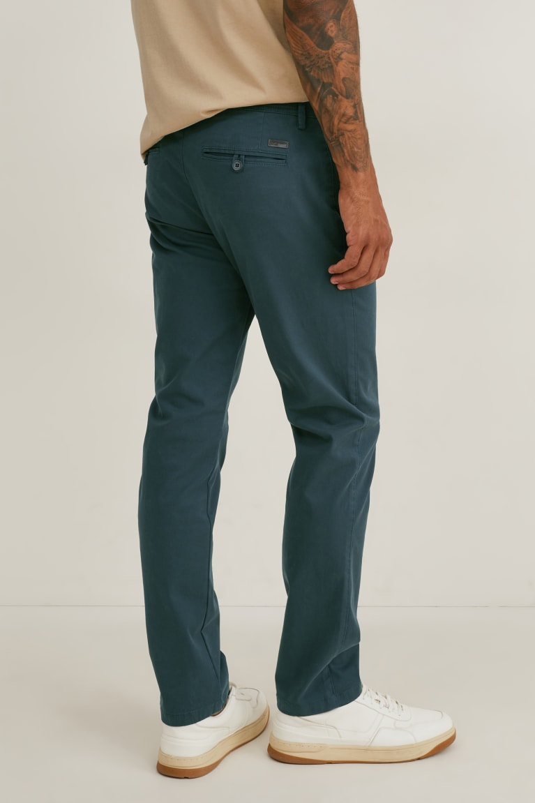 παντελόνι C&A Chinos Regular Fit Lycra® σκούρο πρασινο | MCBTYL-962