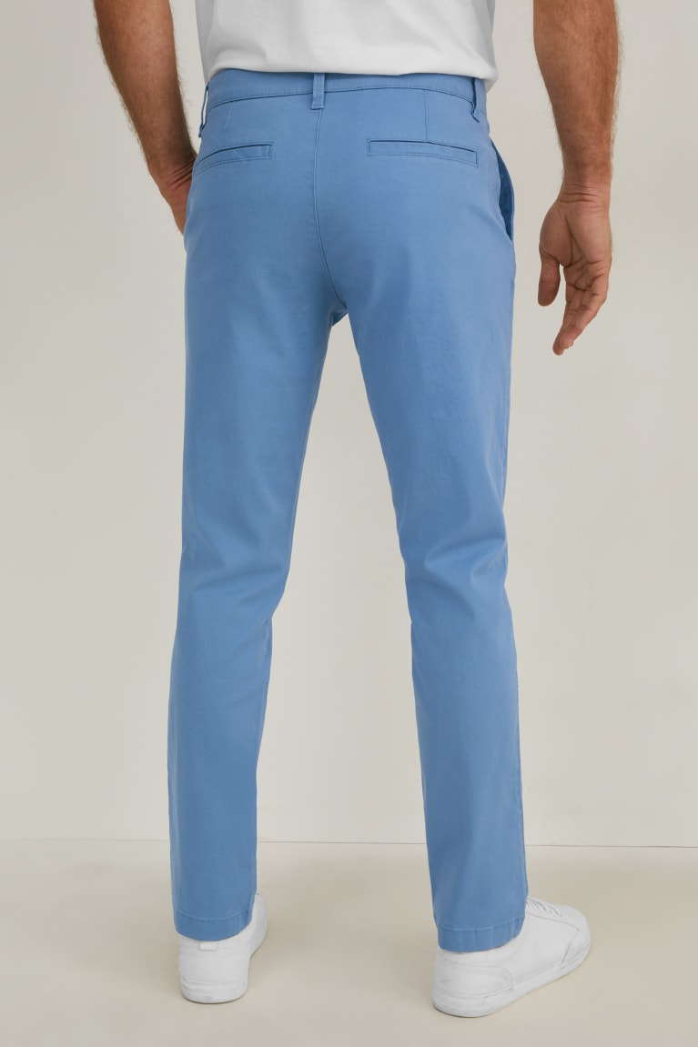 παντελόνι C&A Chinos Regular Fit Lycra® μπλε | VUHGSM-381