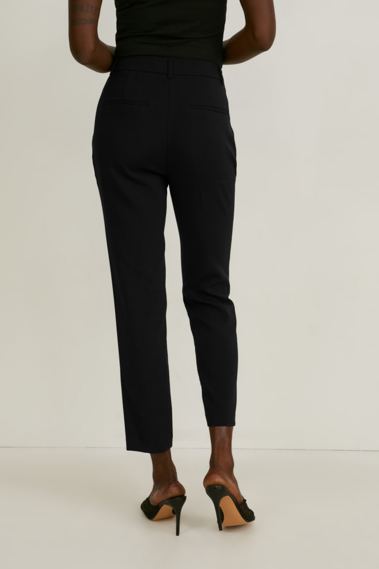 παντελόνι C&A Cloth Mid-rise waist Slim FiRecycled μαυρα | TJPVRS-236