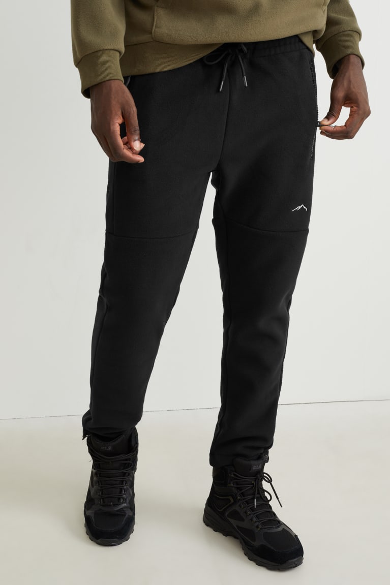 παντελόνι C&A Fleece Joggers Thermolite® Ecomade Recycled μαυρα | VXNKMQ-364