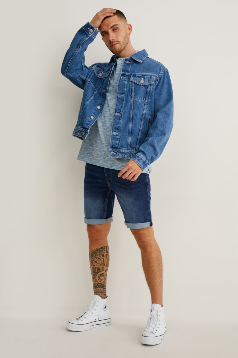 σορτσ C&A Denim Flex Jog Denim μπλε σκούρο μπλε | BYOCED-108