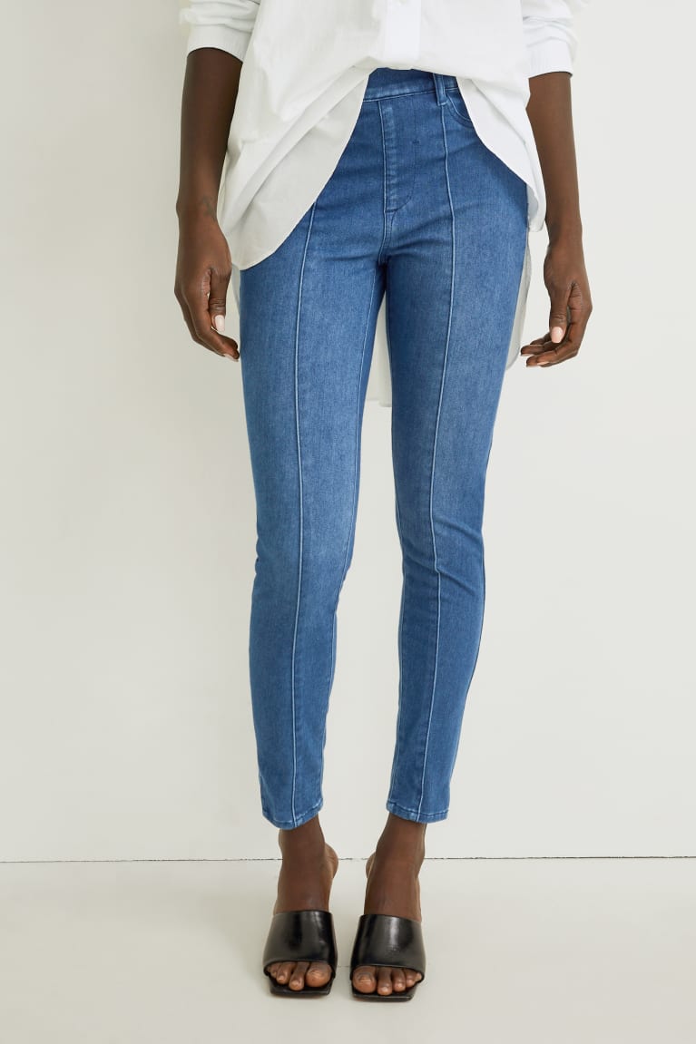 τζιν παντελονι C&A Jegging High waist Κοκαλιάρης Fit 4 Wway Stretch μπλε | SALCET-964