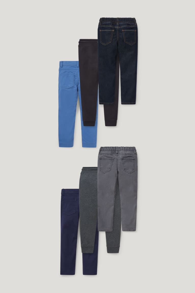 τζιν παντελονι C&A Multipack Of 6, Thermal And Joggers Slim Fit μαυρα | BTPHZX-412