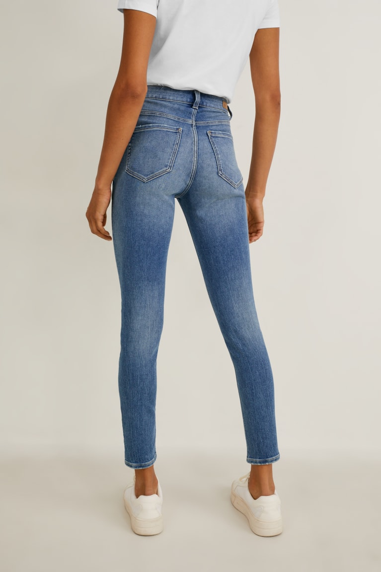 τζιν παντελονι C&A Κοκαλιάρης Mid-rise waist Jog Denim μπλε | EKIGTL-506